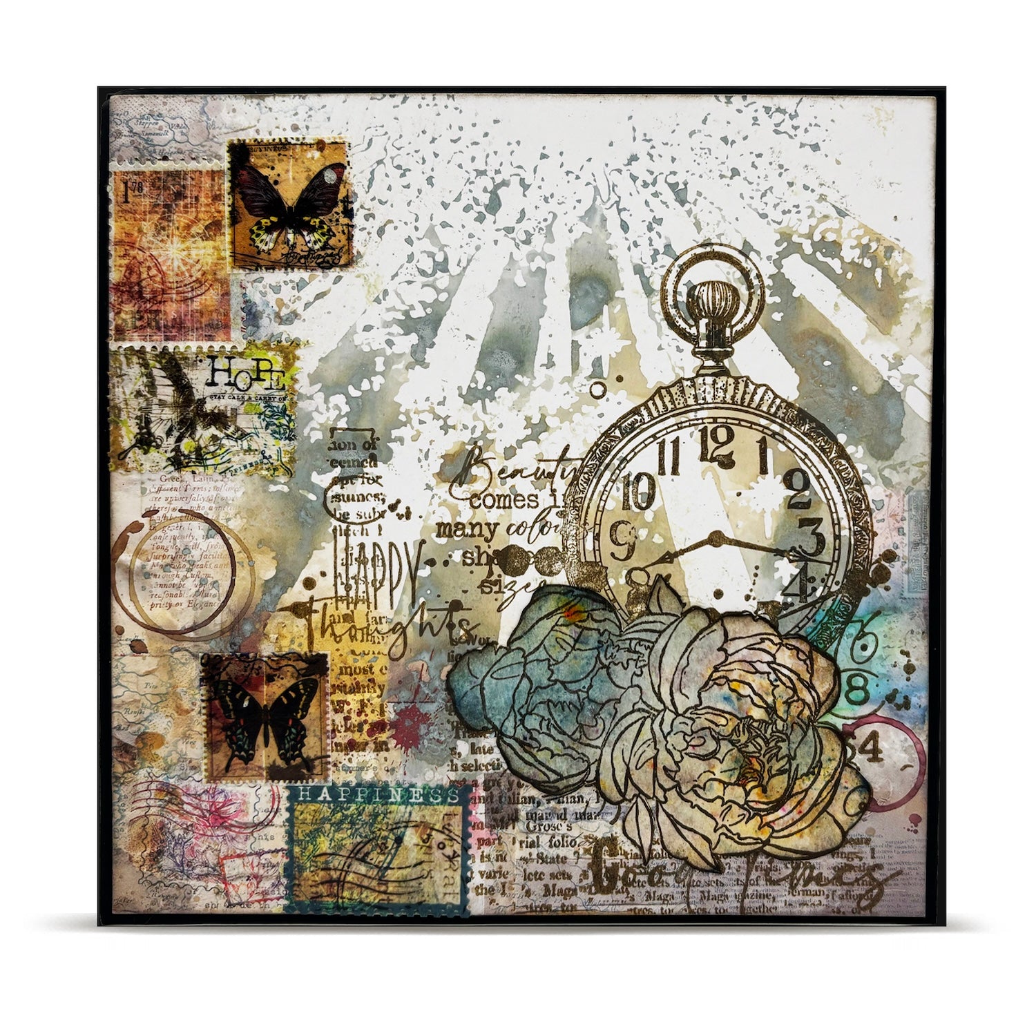 AALL & Create Radiant Rise 6x6 Stencil pc-257 pocket watch