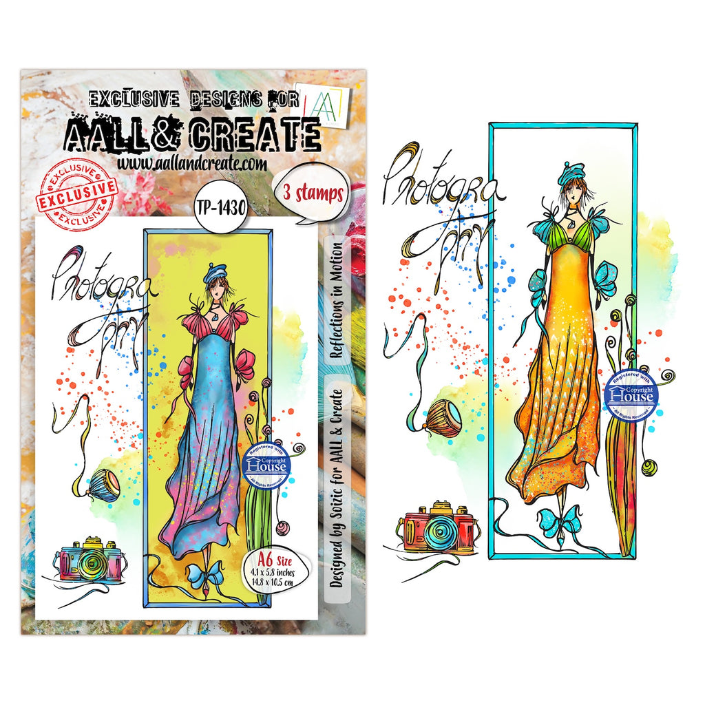AALL & Create Reflections In Motion A6 Clear Stamp Set 1430