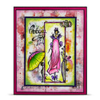 AALL & Create Reflections In Motion A6 Clear Stamp Set 1430 pink dress
