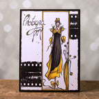 AALL & Create Reflections In Motion A6 Clear Stamp Set 1430 yellow dress