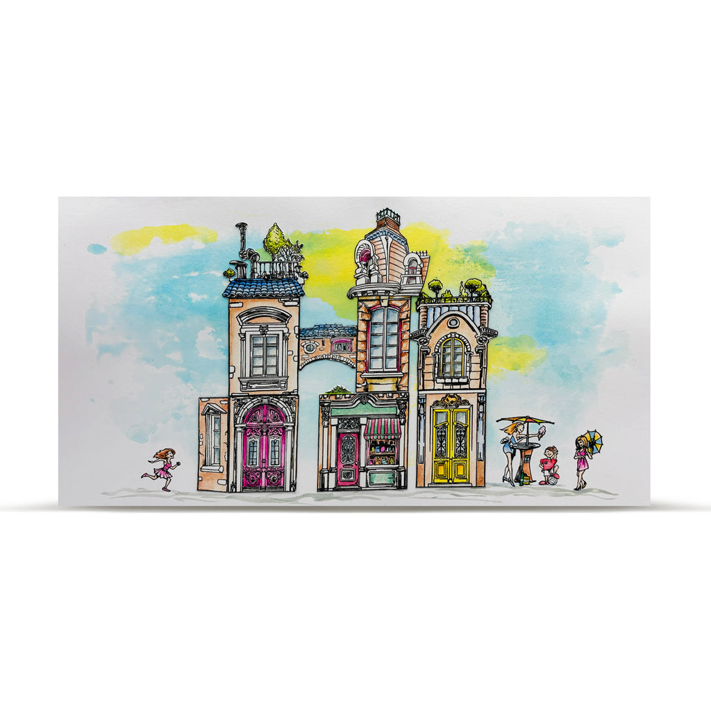 AALL & Create Roofline Friends A5 Clear Stamp Set 1304 buildings