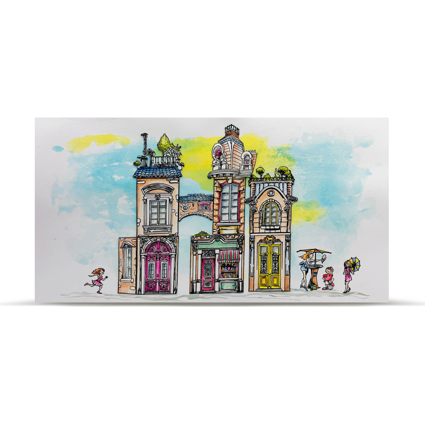 AALL & Create Roofline Friends A5 Clear Stamp Set 1304 buildings