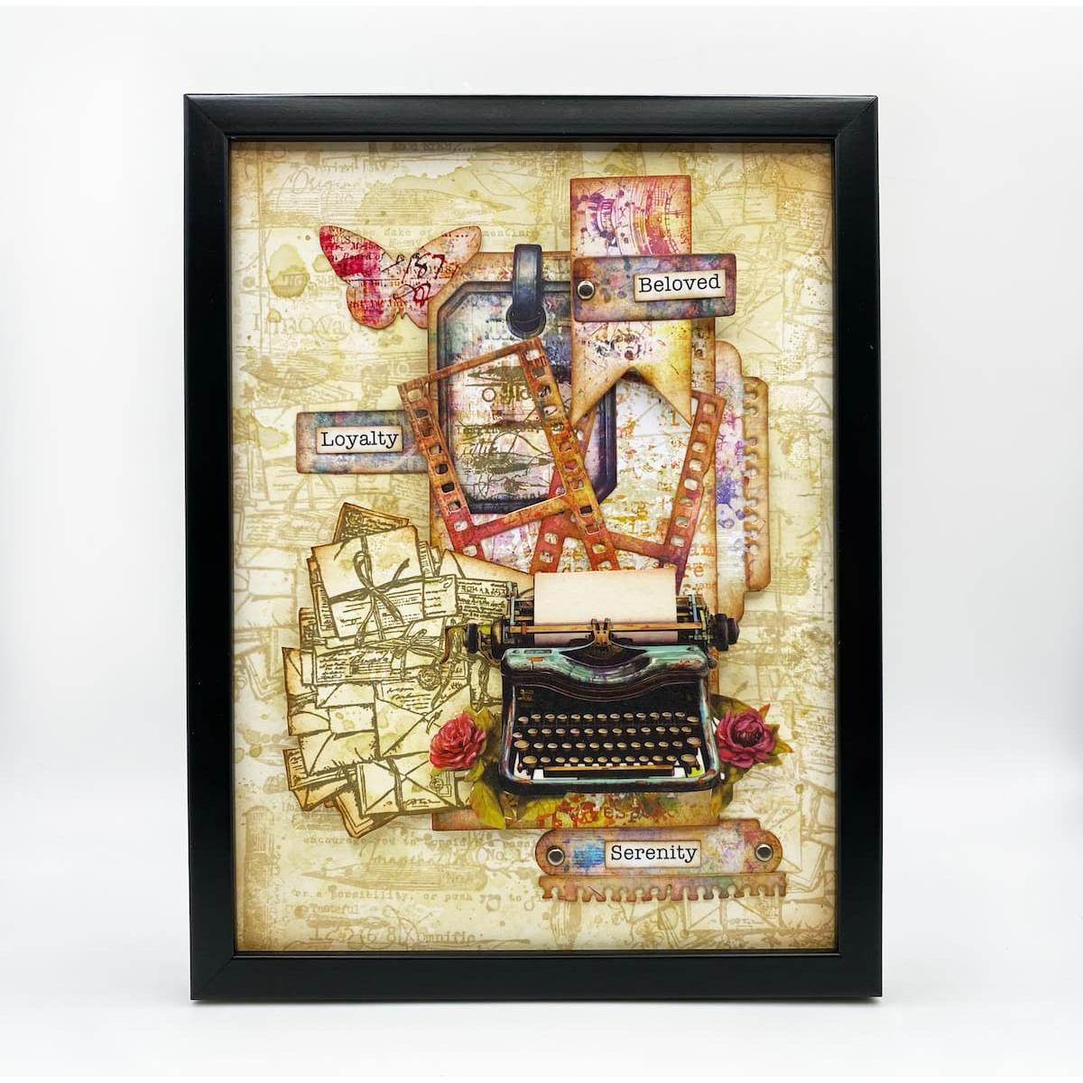 AALL & Create Rose Reverie Ephemera Die Cuts 80 typewriter