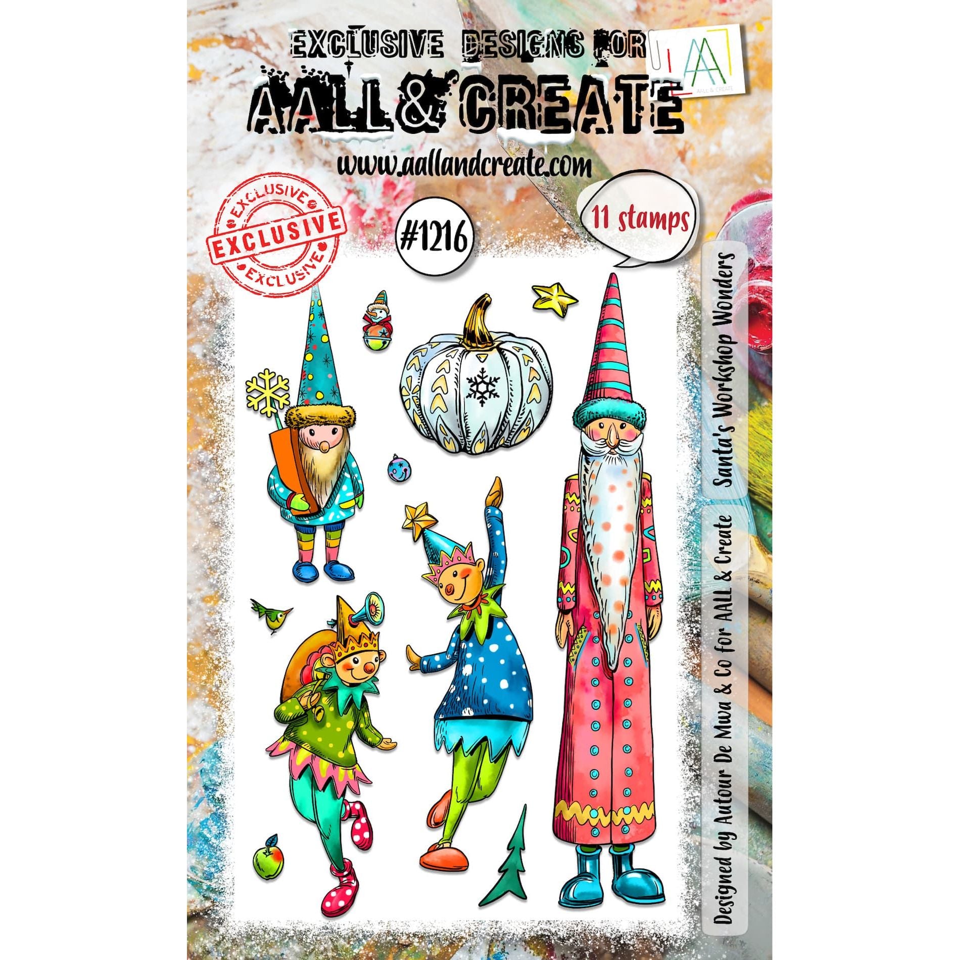 AALL & Create Santa's Workshop Wonders A6 Clear Stamp Set 1216