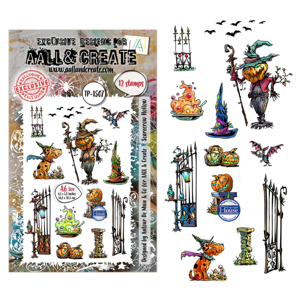 AALL & Create Scarecrow Hollow A6 Clear Stamp Set 1507