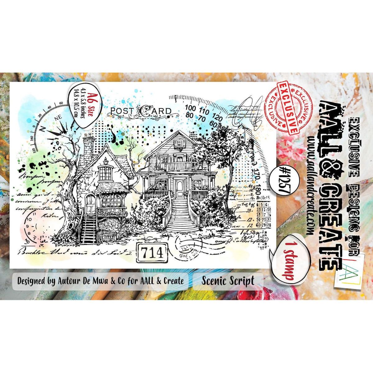AALL & Create Scenic Script A6 Clear Stamps 1257 – Simon Says Stamp