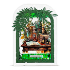 AALL & Create Scriptorium Leaf Layer it up Washi Tape mt-160 table and books glass jars green border