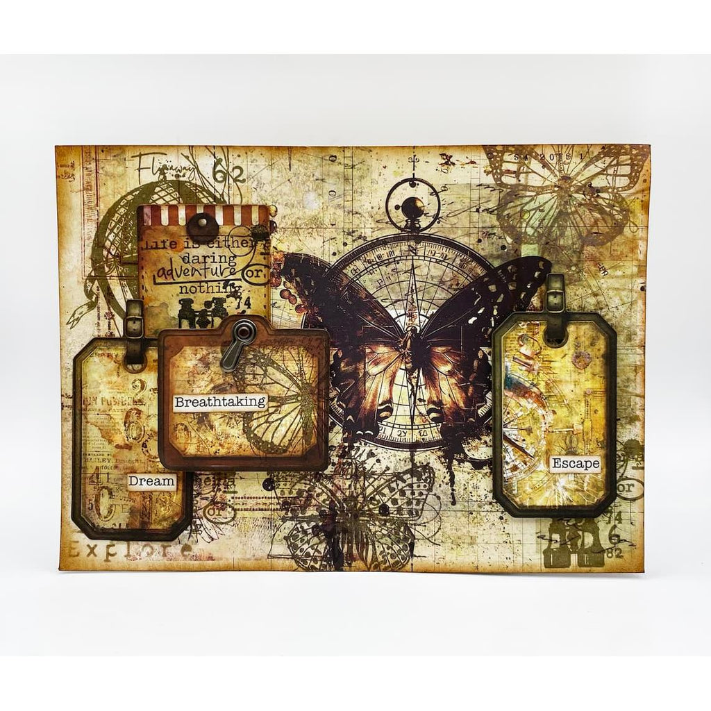 AALL & Create Sepia Serenity Ephemera Die Cuts 75 tag