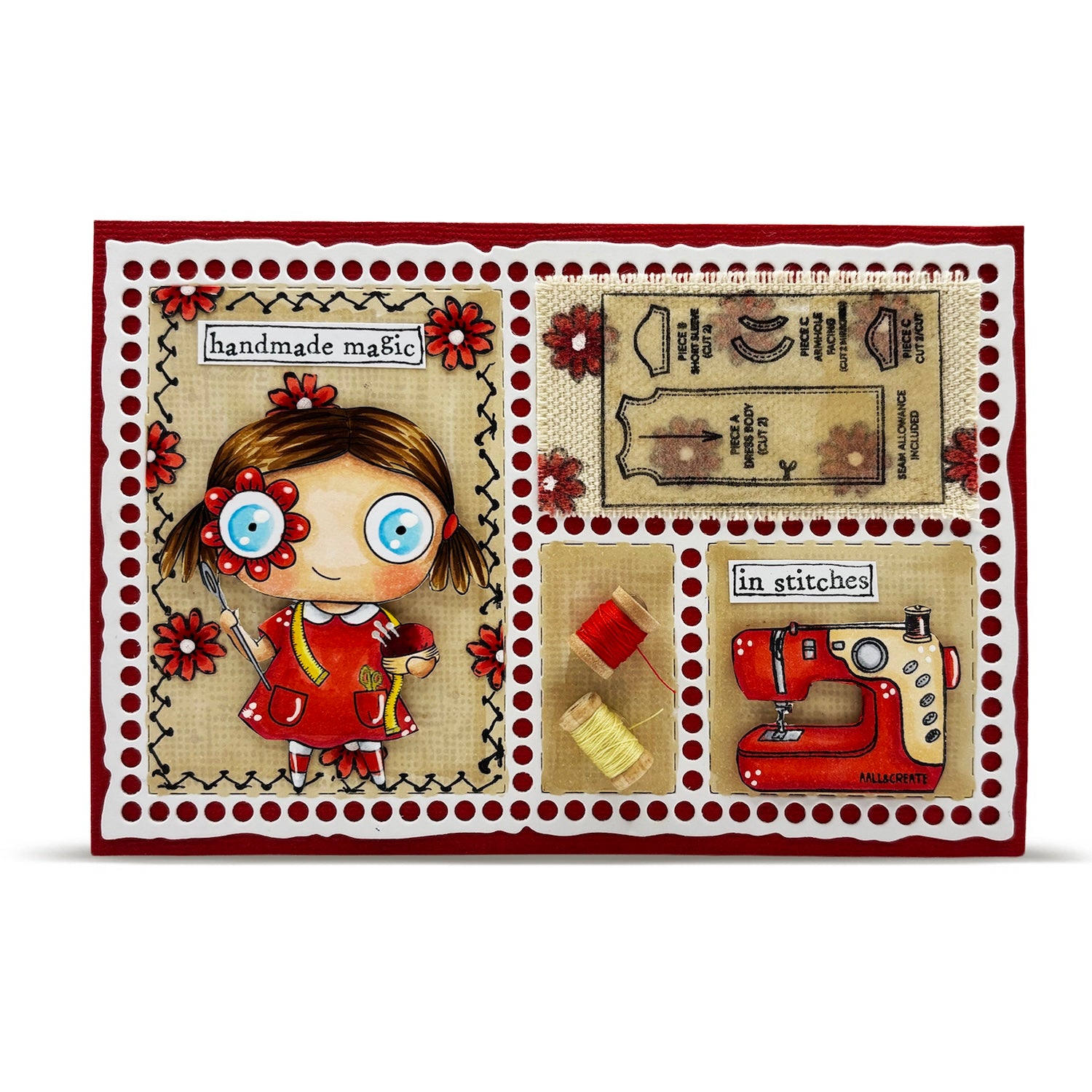 AALL & Create Sew Happy A7 Clear Stamp Set 1362 handmade magic