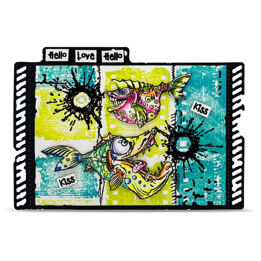 AALL & Create Sewn Sparks A6 Clear Stamp Set 1337 fish