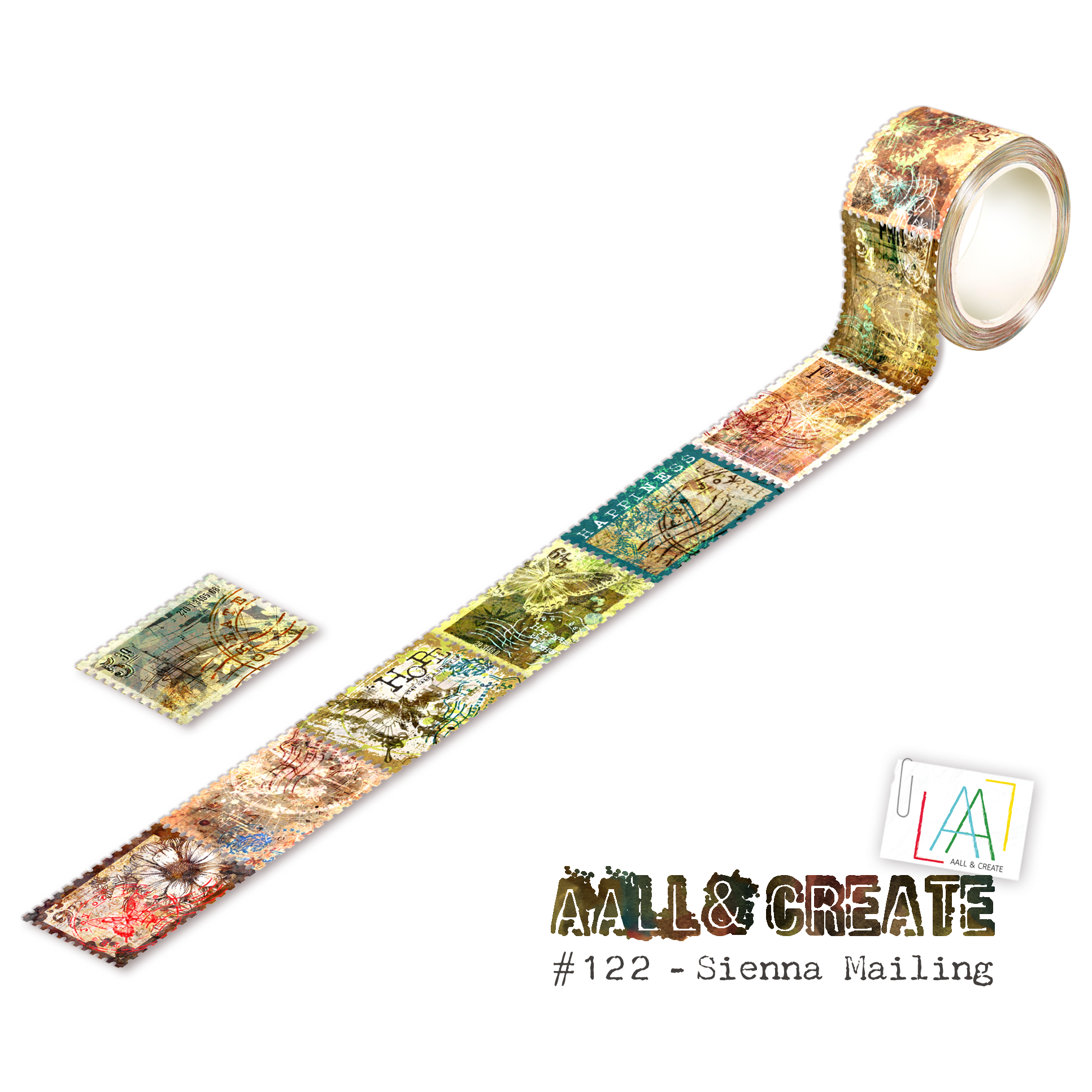 AALL & Create Sienna Mailing Perforated Washi Tape 122
