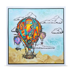 AALL & Create Sky Mechanism A6 Clear Stamp Set 1454 hot air balloon