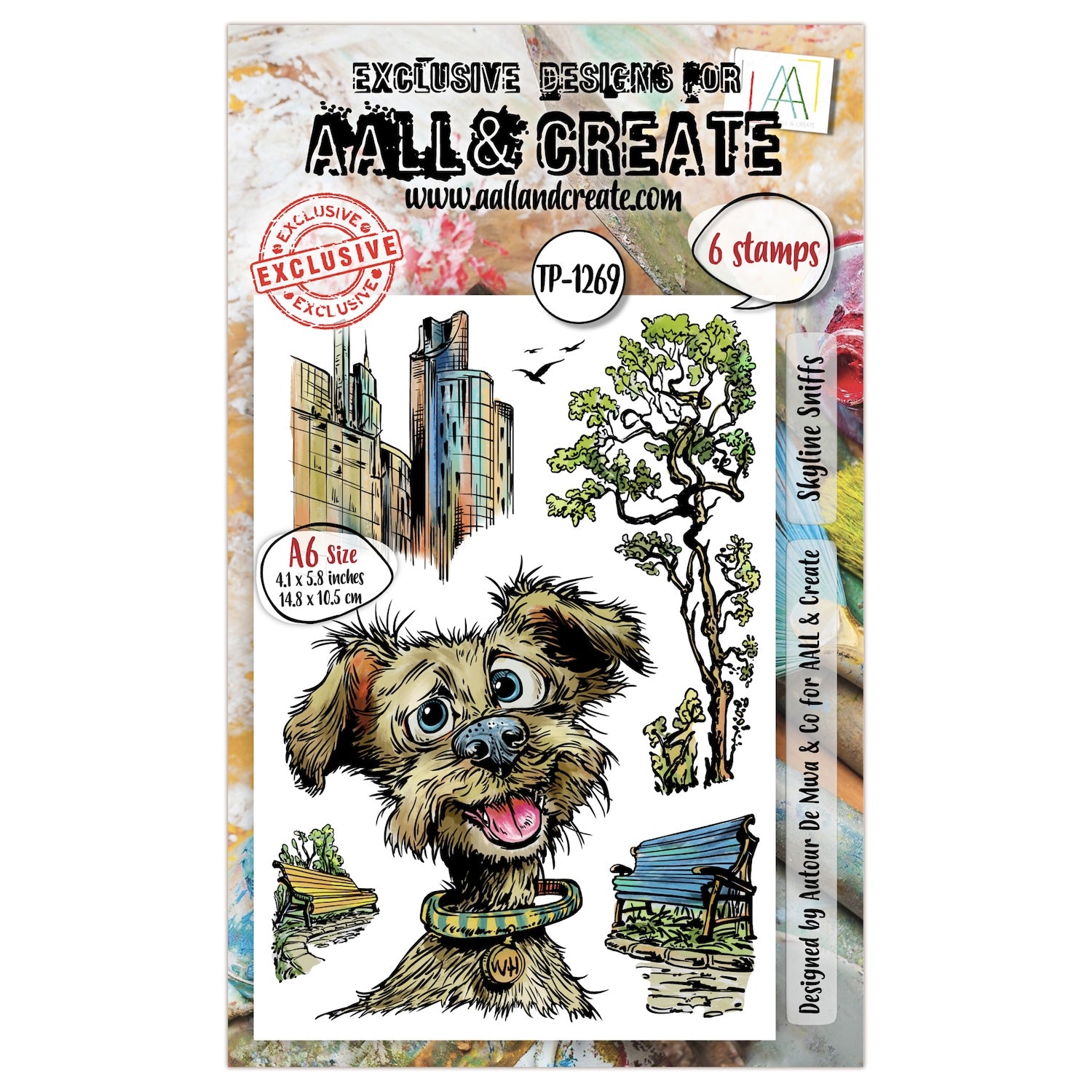 AALL & Create Skyline Sniffs A6 Clear Stamps 1269