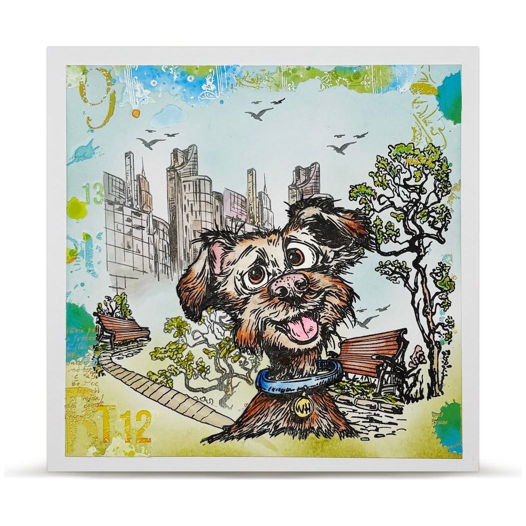 AALL & Create Skyline Sniffs A6 Clear Stamps 1269 dog city