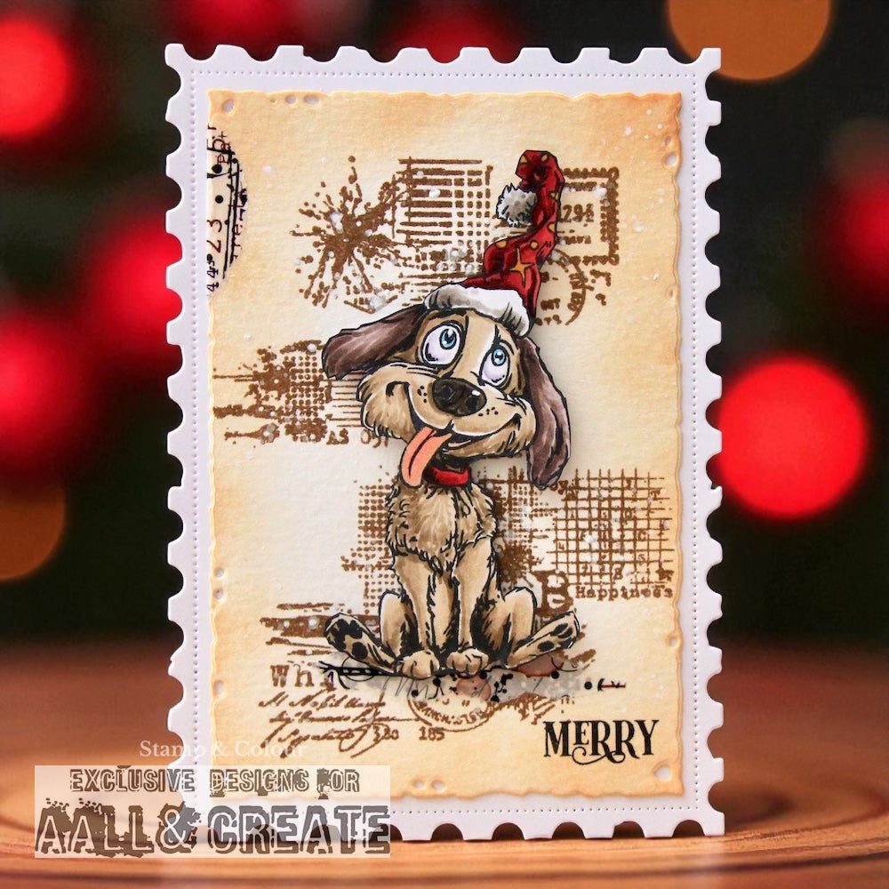 AALL & Create Snuggle Spark A6 Clear Stamps 1320 dog