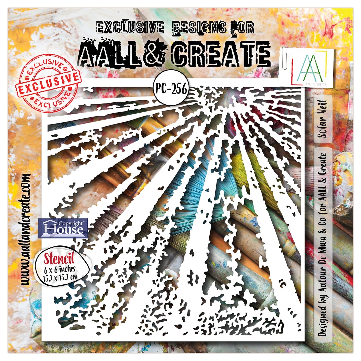 AALL & Create Solar Veil 6x6 Stencil pc-256