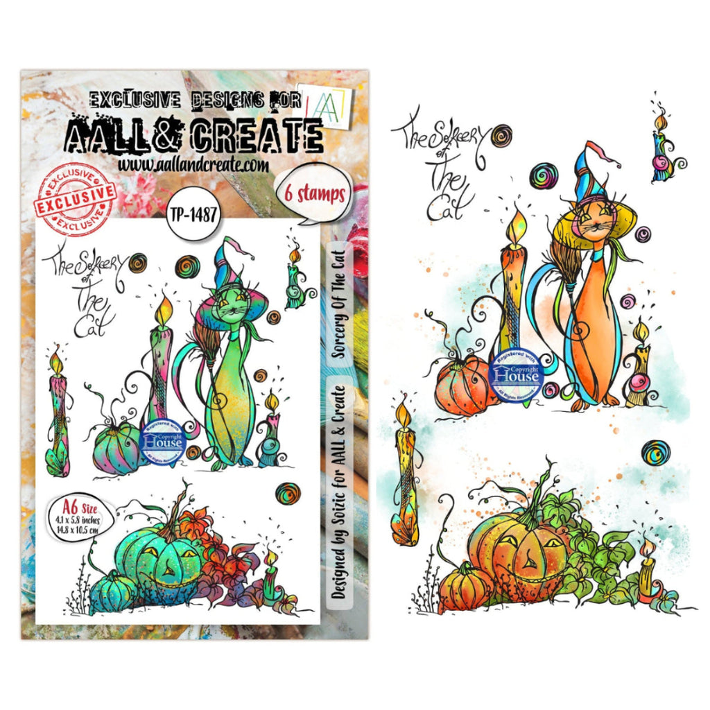 AALL & Create Sorcery Of The Cat A6 Clear Stamp Set 1487