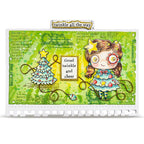AALL & Create Sparkle Season A7 Clear Stamp Set 1393 christmas tree dress twinkle all the way card