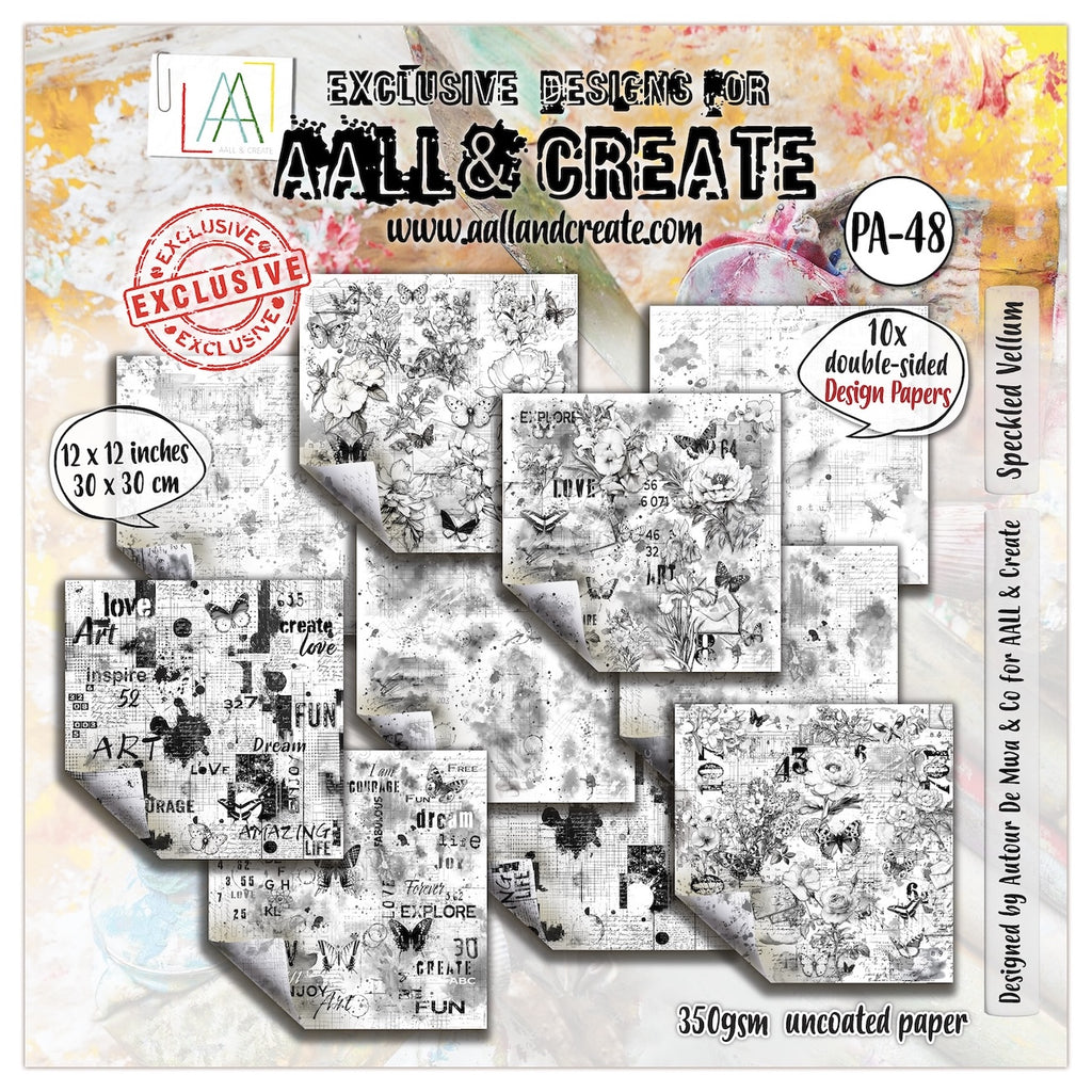 AALL & Create Speckled Vellum 12x12 Paper pa-048
