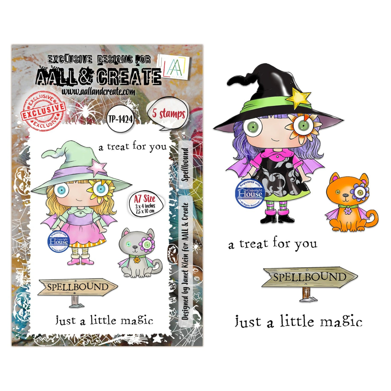 AALL & Create Spellbound A7 Clear Stamp Set 1424