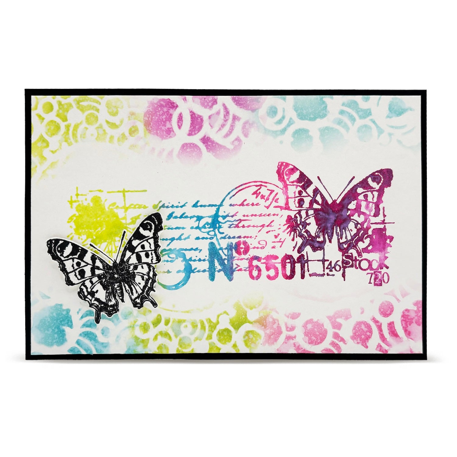 AALL & Create Splatter Film A6 Clear Stamp Set 1334 butterflies