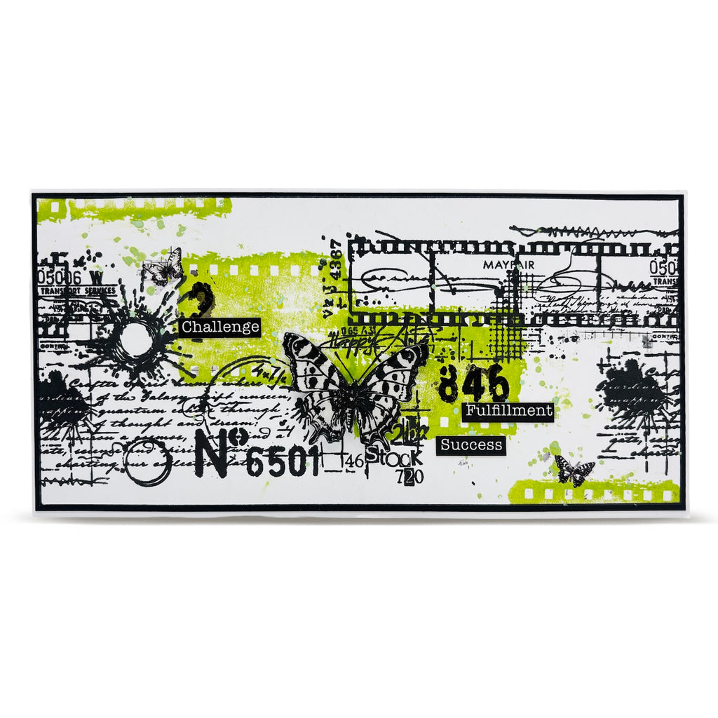 AALL & Create Splatter Film A6 Clear Stamp Set 1334 success