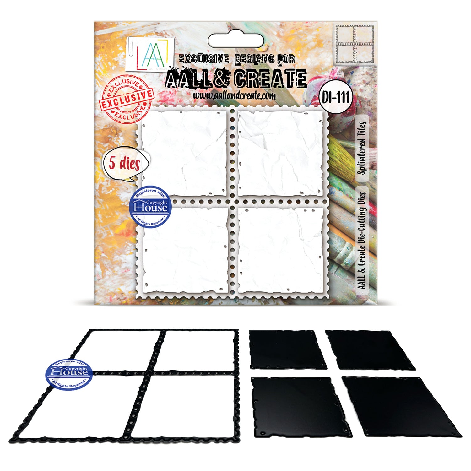 AALL & Create Splintered Tiles Dies di-111