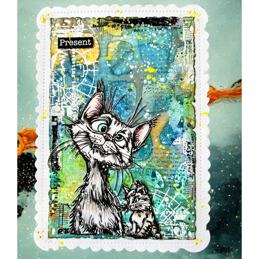 AALL & Create Stained Geometry A7 Clear Stamps 1261 cat