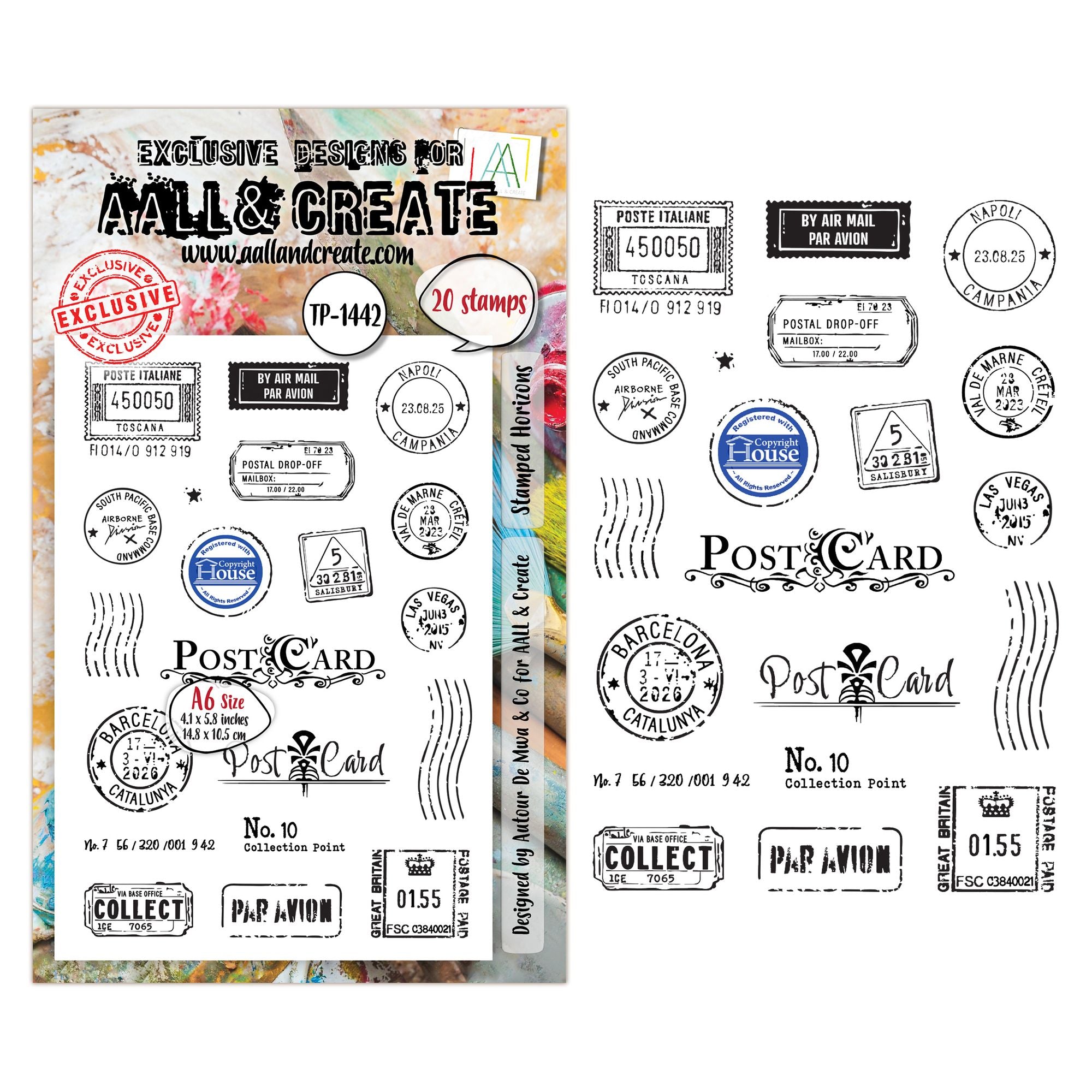 AALL & Create Stamped Horizons A6 Clear Stamp Set 1442