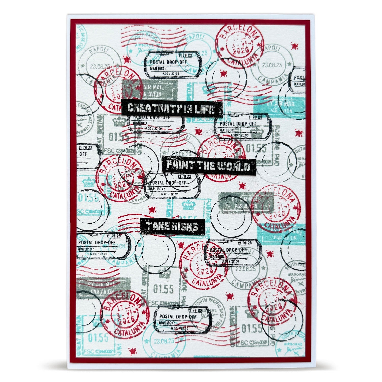 AALL & Create Stamped Horizons A6 Clear Stamp Set 1442 postage