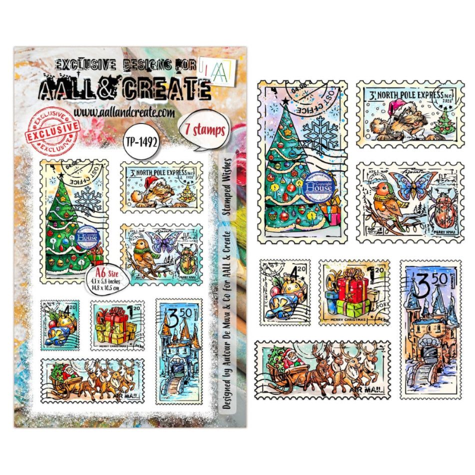 AALL & Create Stamped Wishes A6 Clear Stamp Set 1492