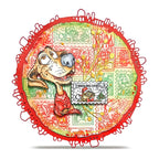 AALL & Create Stamped Wishes A6 Clear Stamp Set 1492 dog with red scarf red circle card
