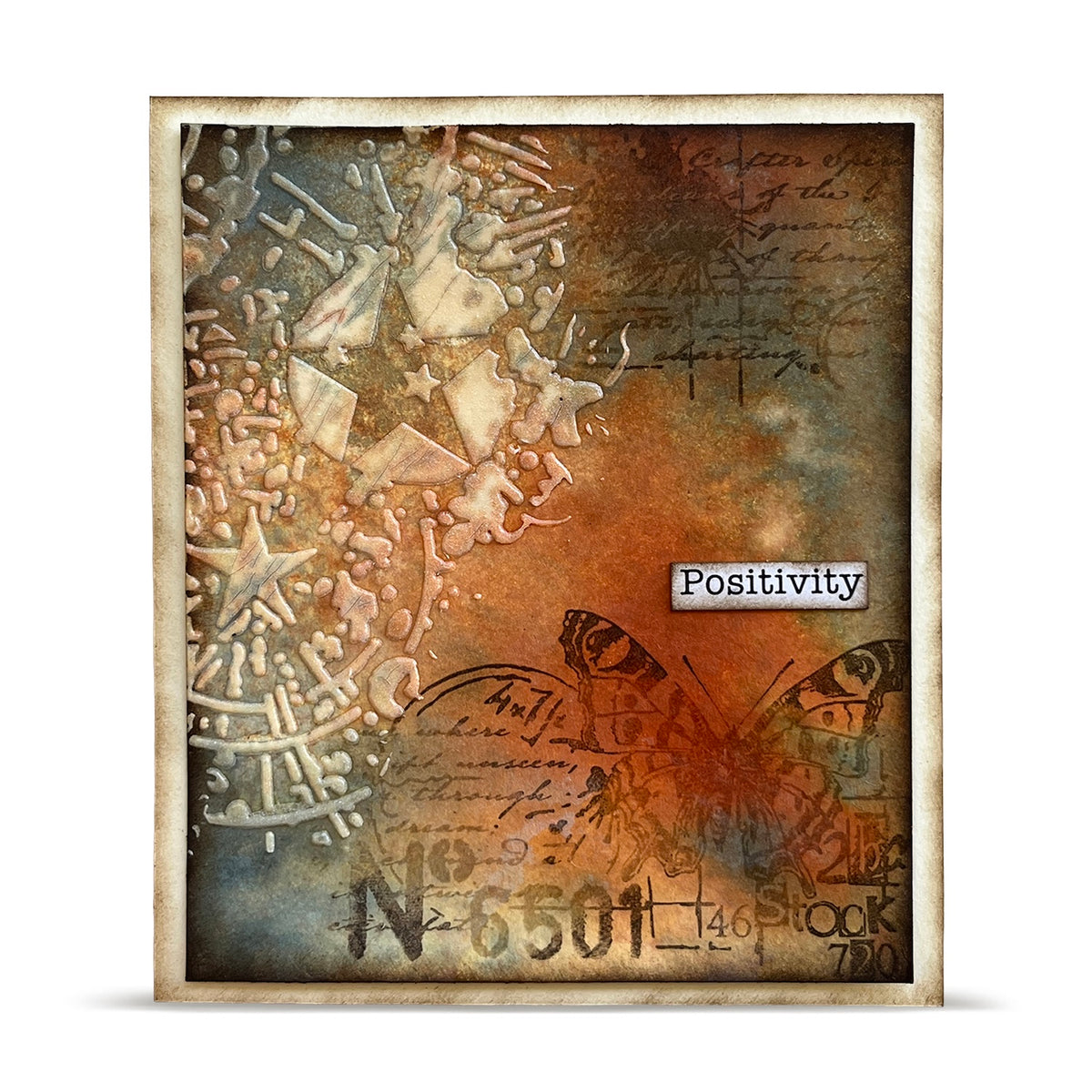 AALL & Create Star Count 6x6 Stencil pc-281 brown positivity card