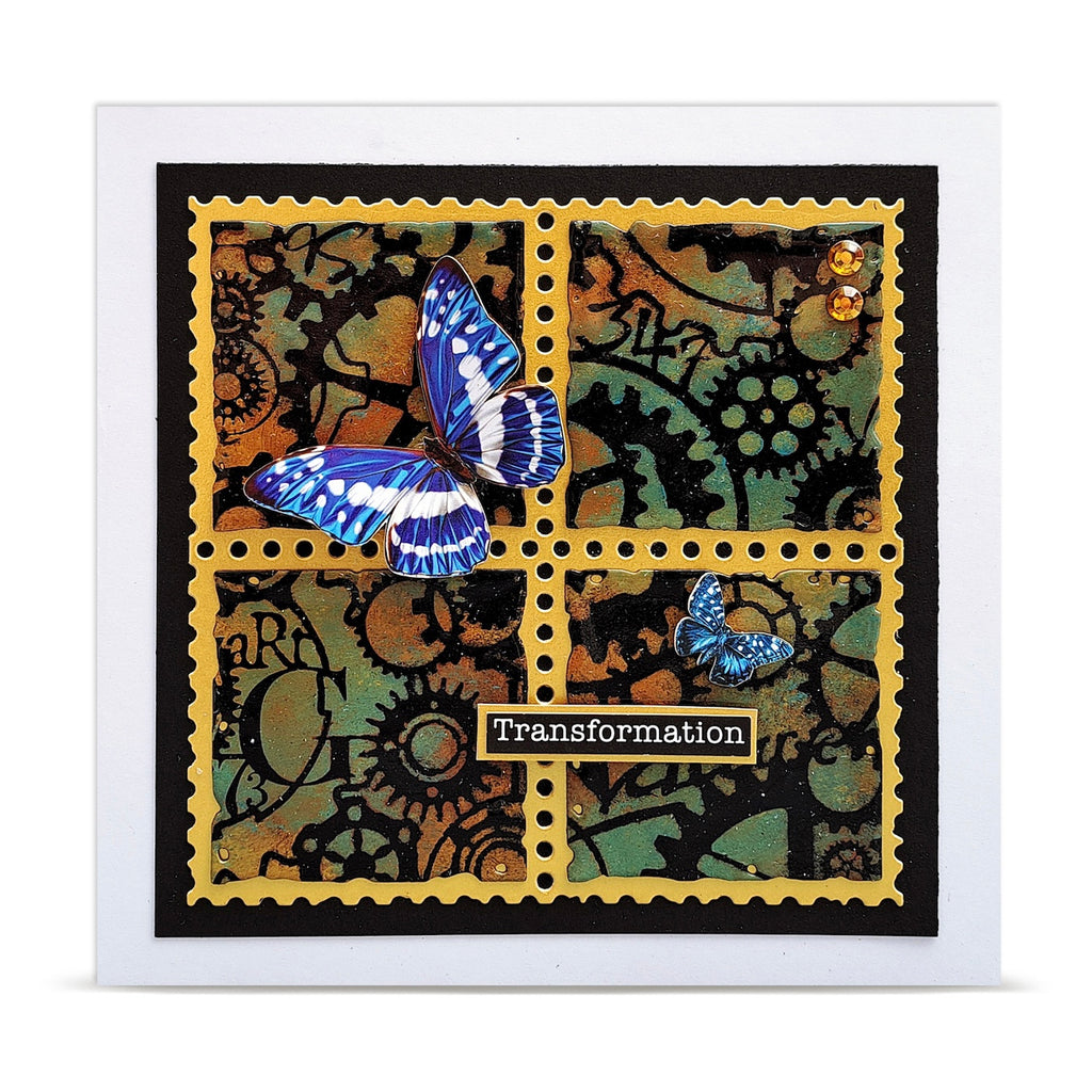AALL & Create Steamheart 6x6 Stencil pc-270 transformation butterfly