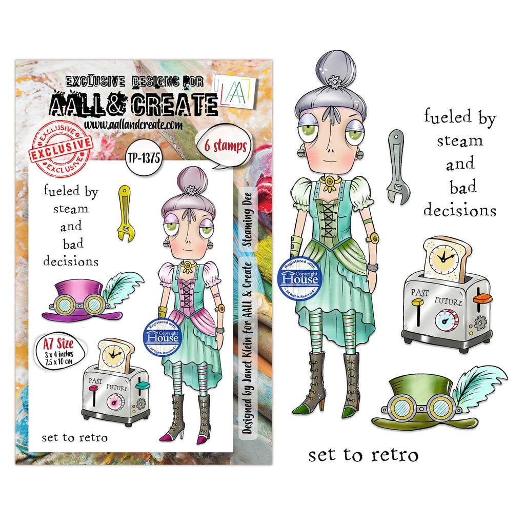 AALL & Create Steaming Dee A7 Clear Stamp Set 1375