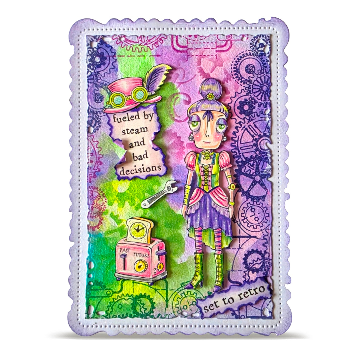 AALL & Create Steaming Dee A7 Clear Stamp Set 1375 fueled by steam