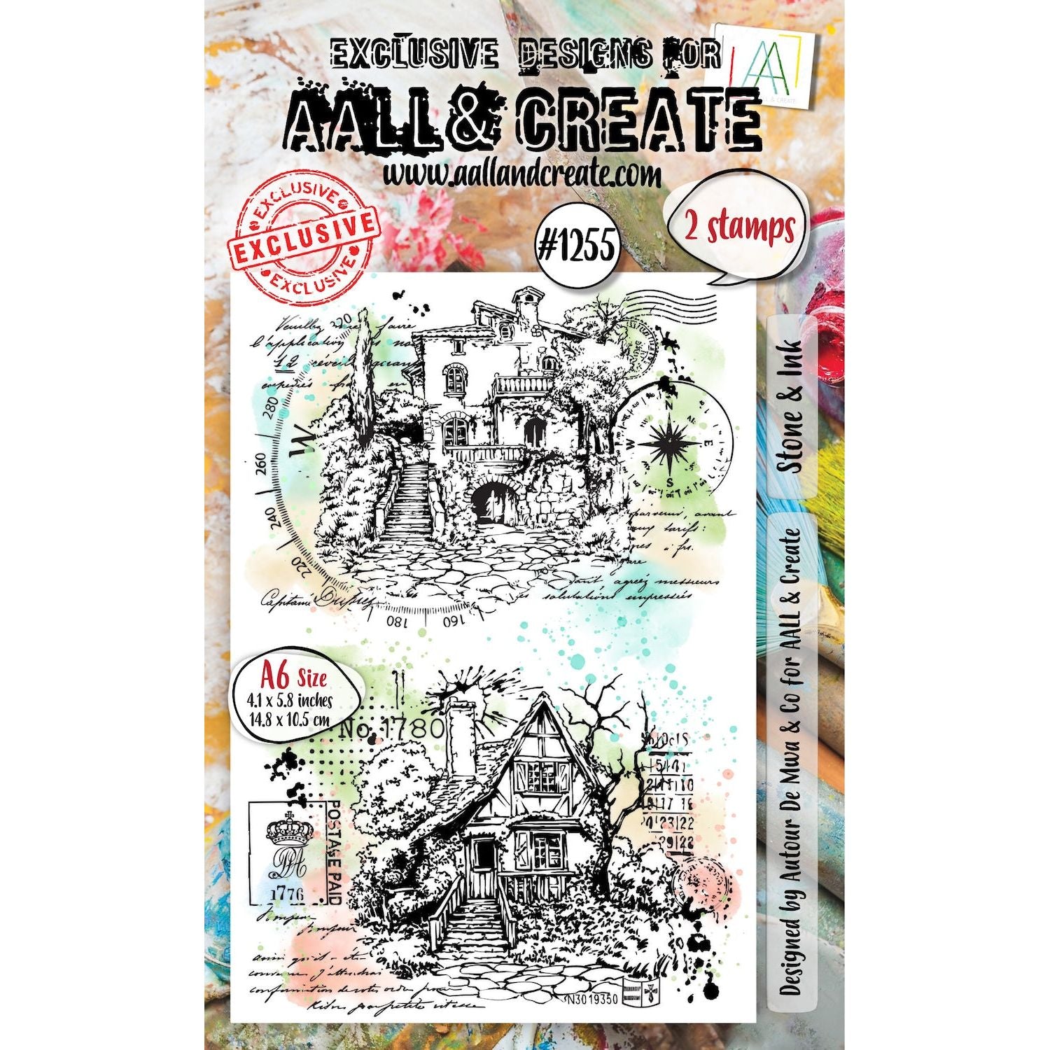 AALL & Create Stone and Ink A6 Clear Stamps 1255