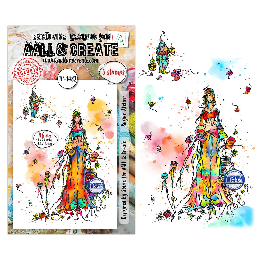 AALL & Create Sugar Atelier A6 Clear Stamp Set 1482