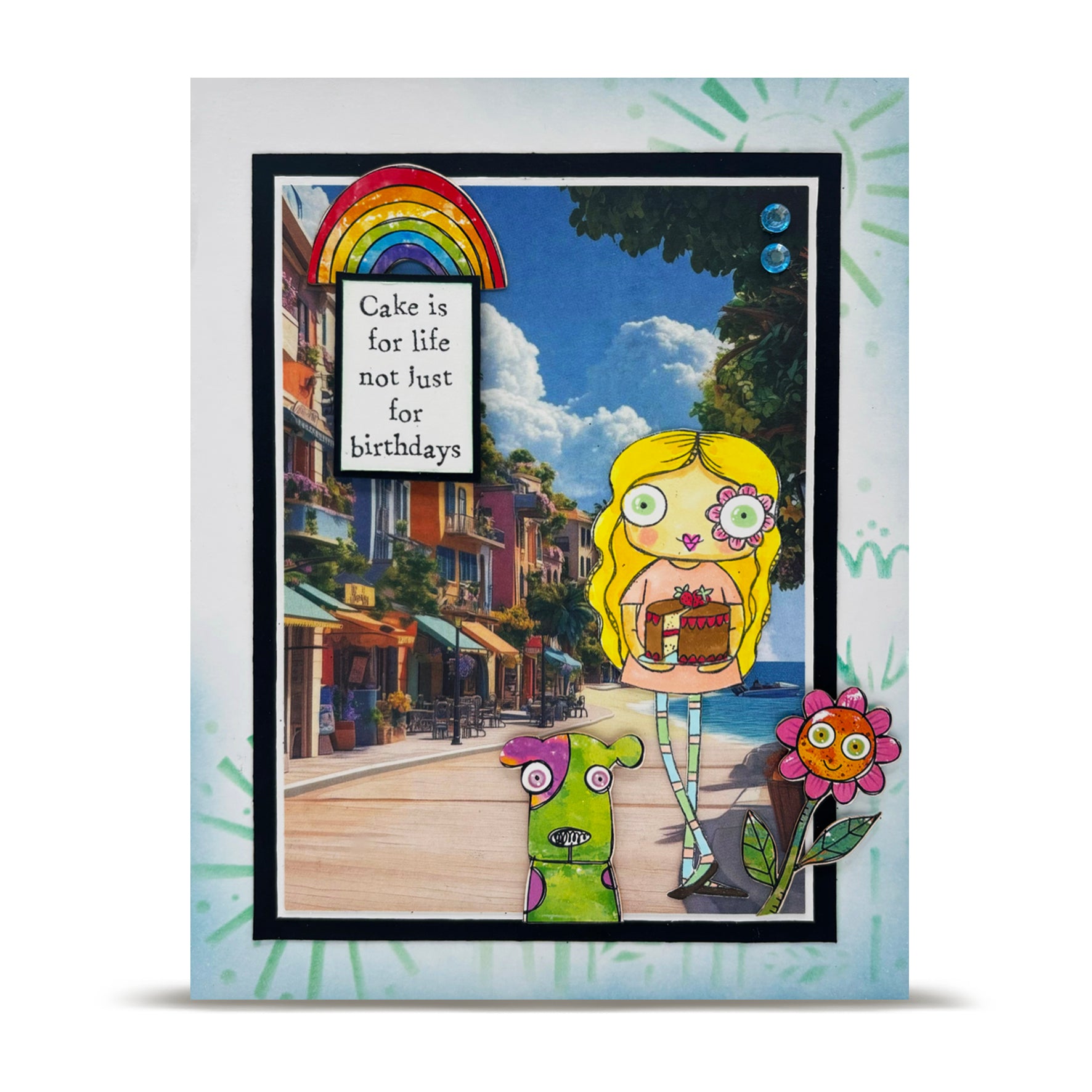 AALL & Create Sun-Kissed Streets A6 Design Paper 38 cake for life