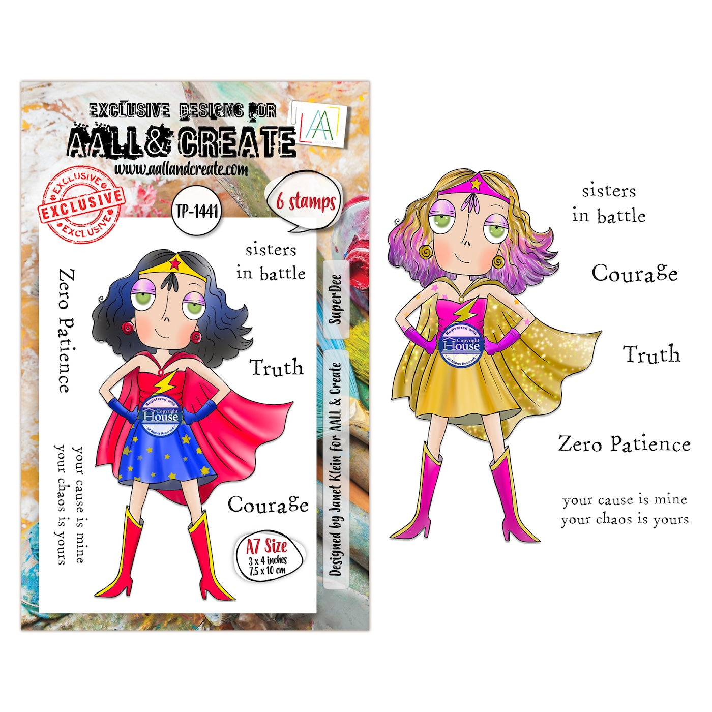 AALL & Create SuperDee A7 Clear Stamp Set 1441