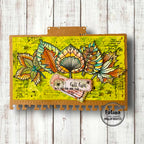 AALL & Create Taggy Tickets Dies die-127 multi colored leaves green pearls fall fun card