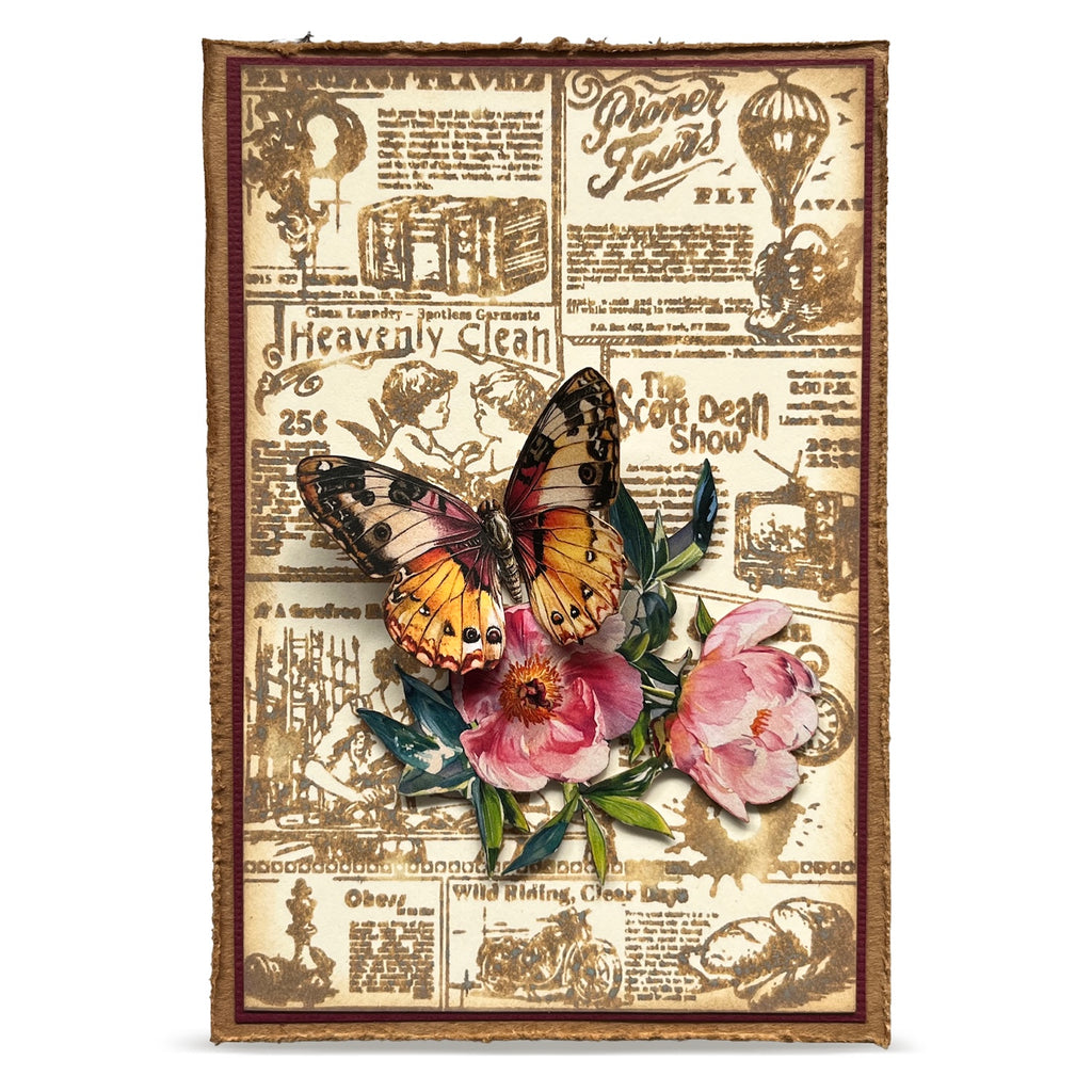 AALL & Create The Daily News A6 Clear Stamp Set 1342 butterfly