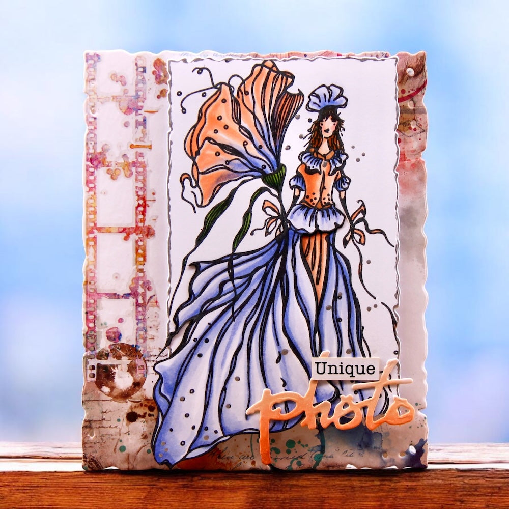 AALL & Create The Whispering Dress A6 Clear Stamp Set 1403 unique