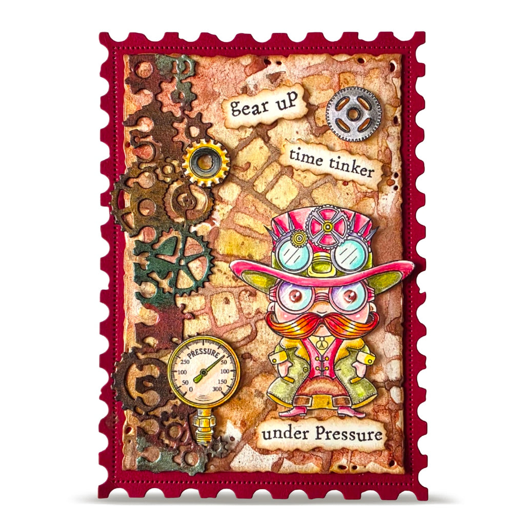 AALL & Create Time Tinker A7 Clear Stamp Set 1374 steampunk gear up