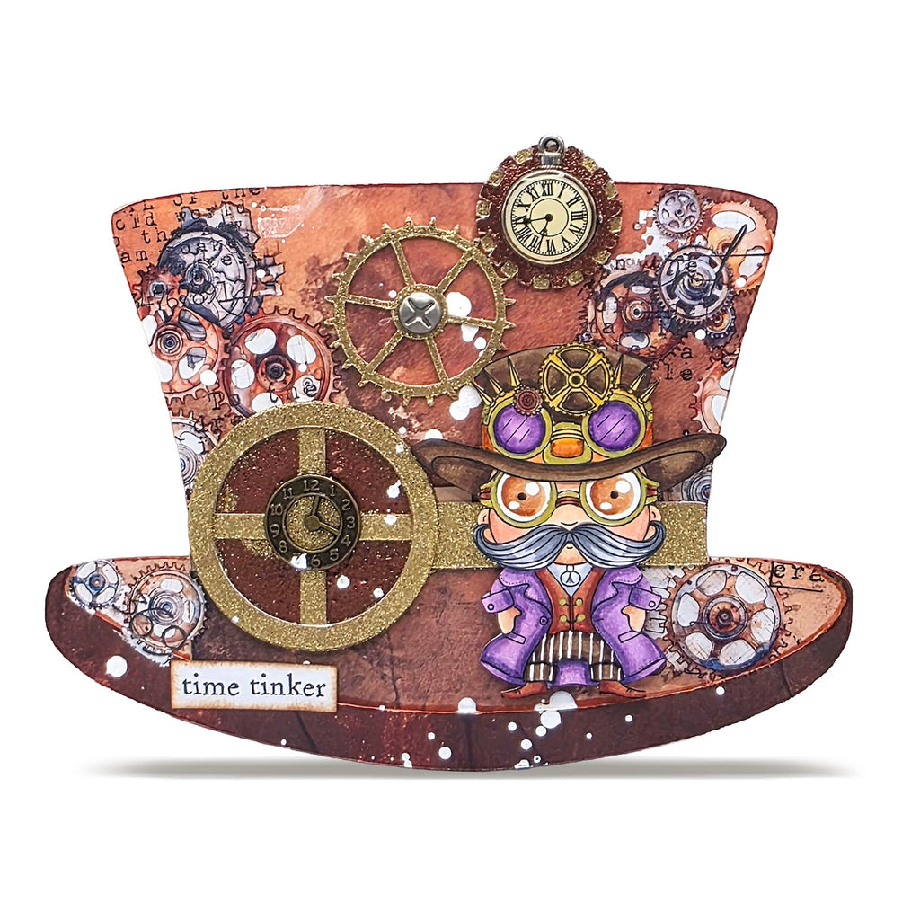 AALL & Create Time Tinker A7 Clear Stamp Set 1374 steampunk hat