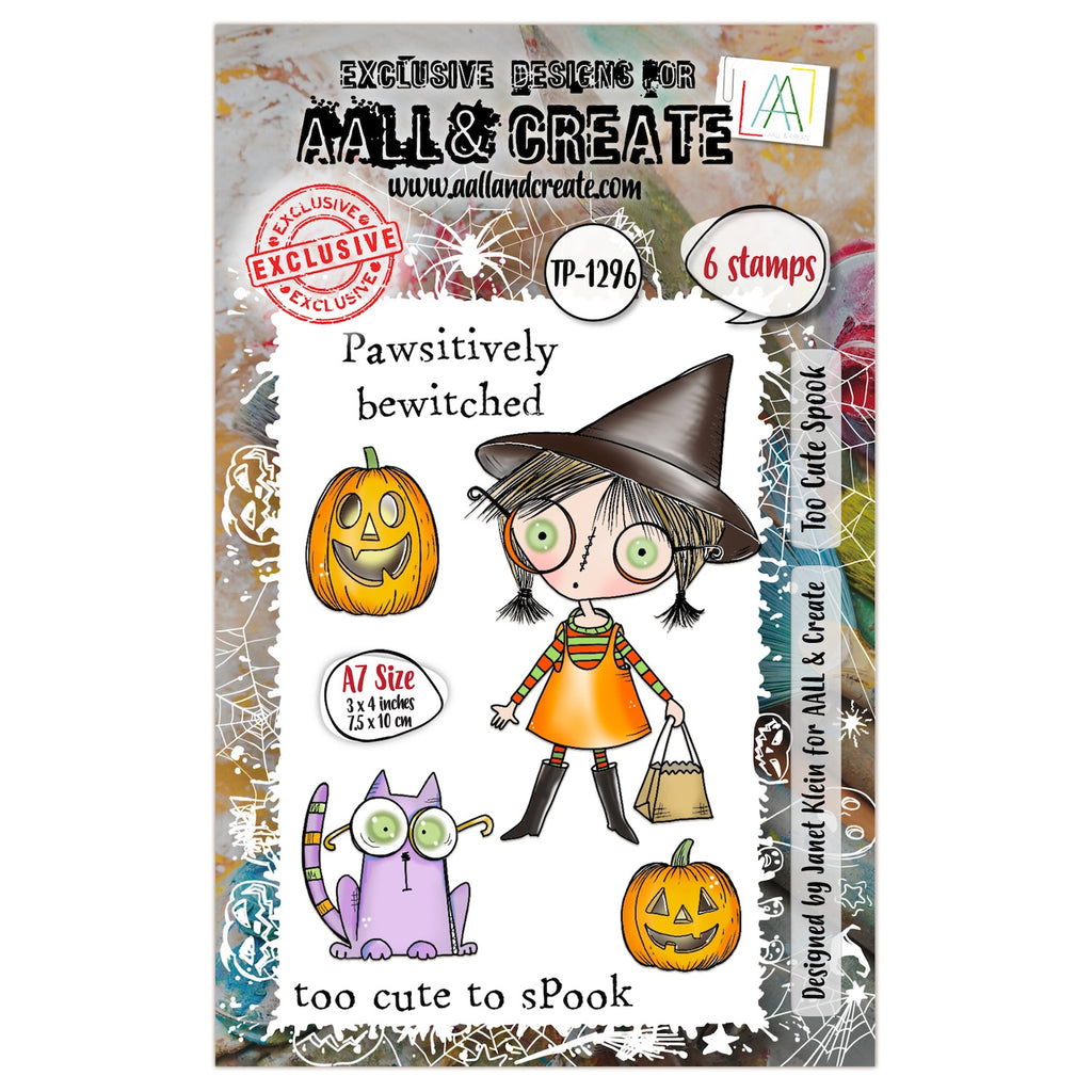 AALL & Create Too Cute Spook A7 Clear Stamps 1296
