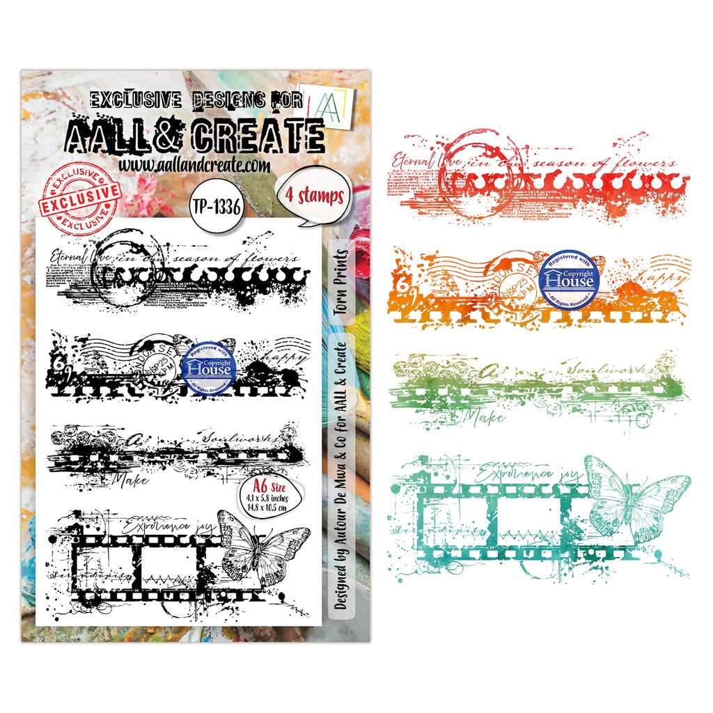AALL & Create Torn Prints A6 Clear Stamp Set 1336