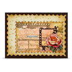 AALL & Create Torn Prints A6 Clear Stamp Set 1336 pink flower