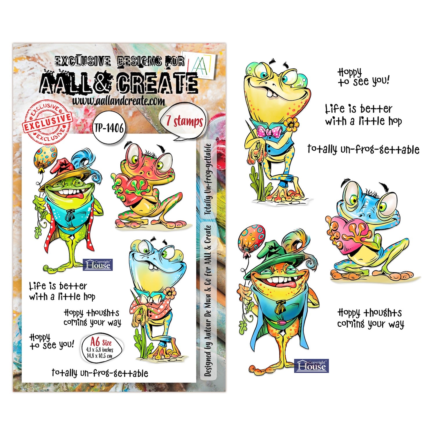 AALL & Create Totally Un-frog-gettable A6 Clear Stamp Set 1406