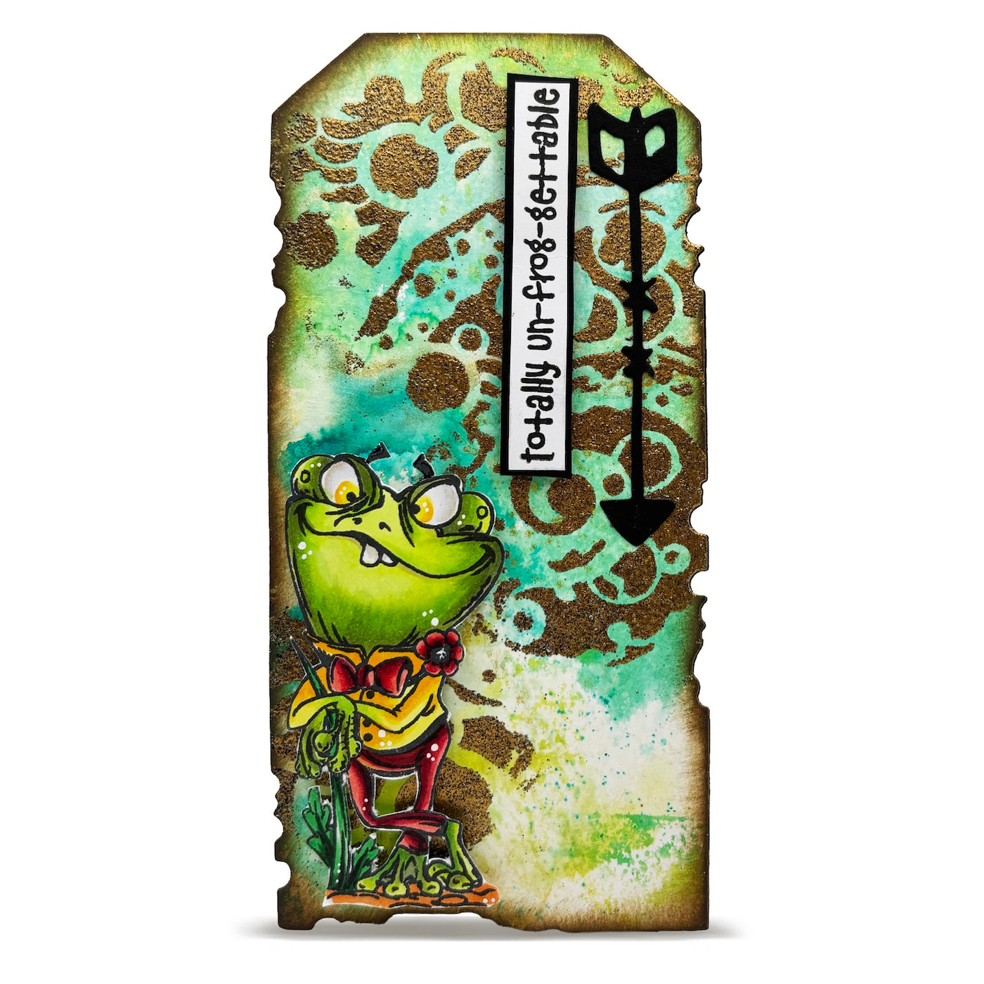 AALL & Create Totally Un-frog-gettable A6 Clear Stamp Set 1406 frog tag